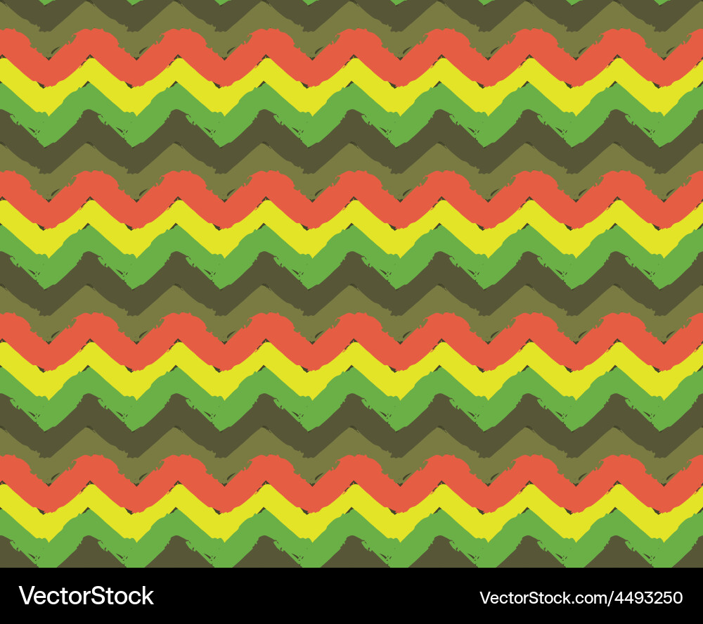 Rasta Zigzag Pattern Vector Image