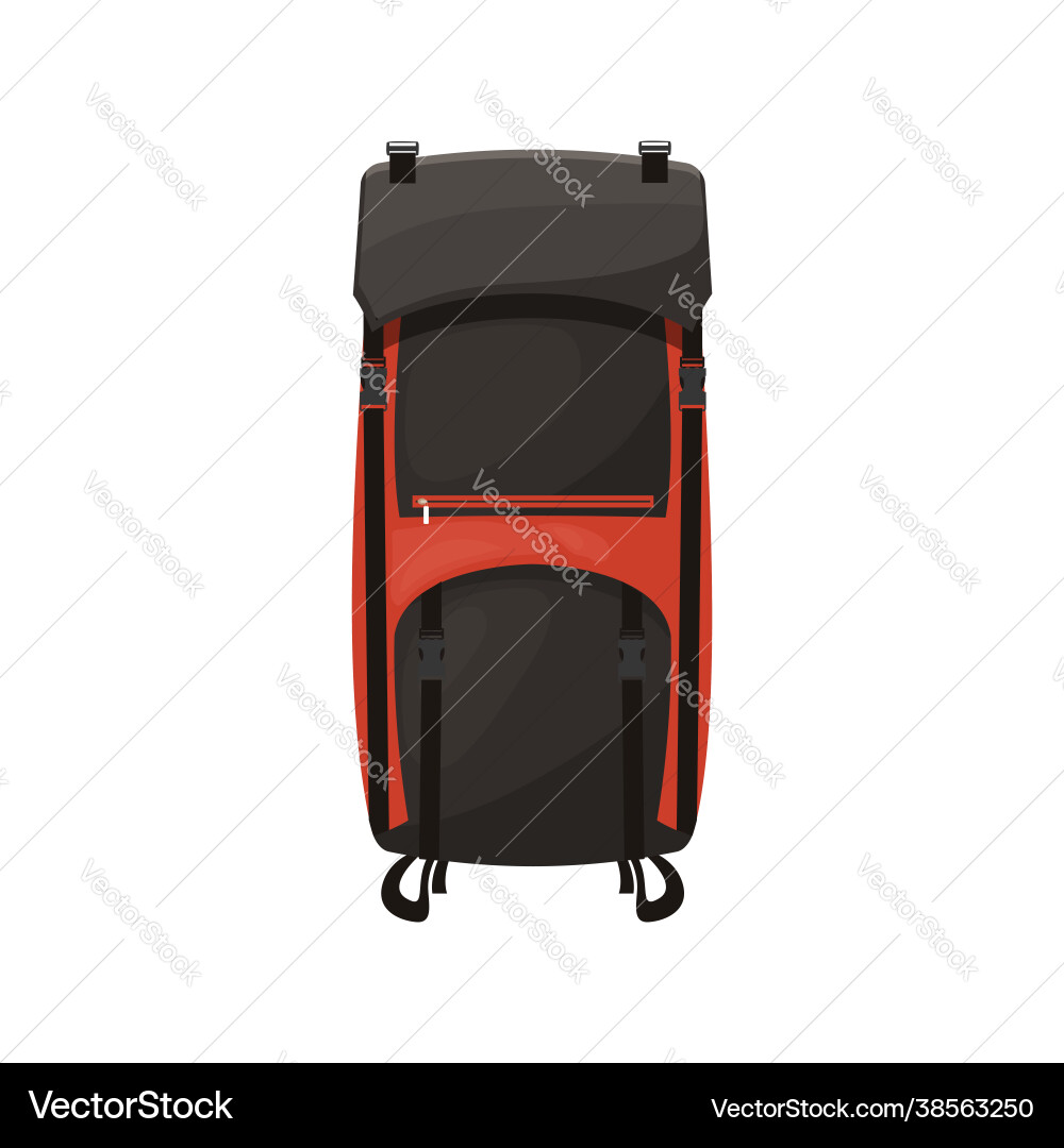 Rucksack knapsack or trekking backpack isolated Rucksack knapsack or trekking backpack isolated vector image