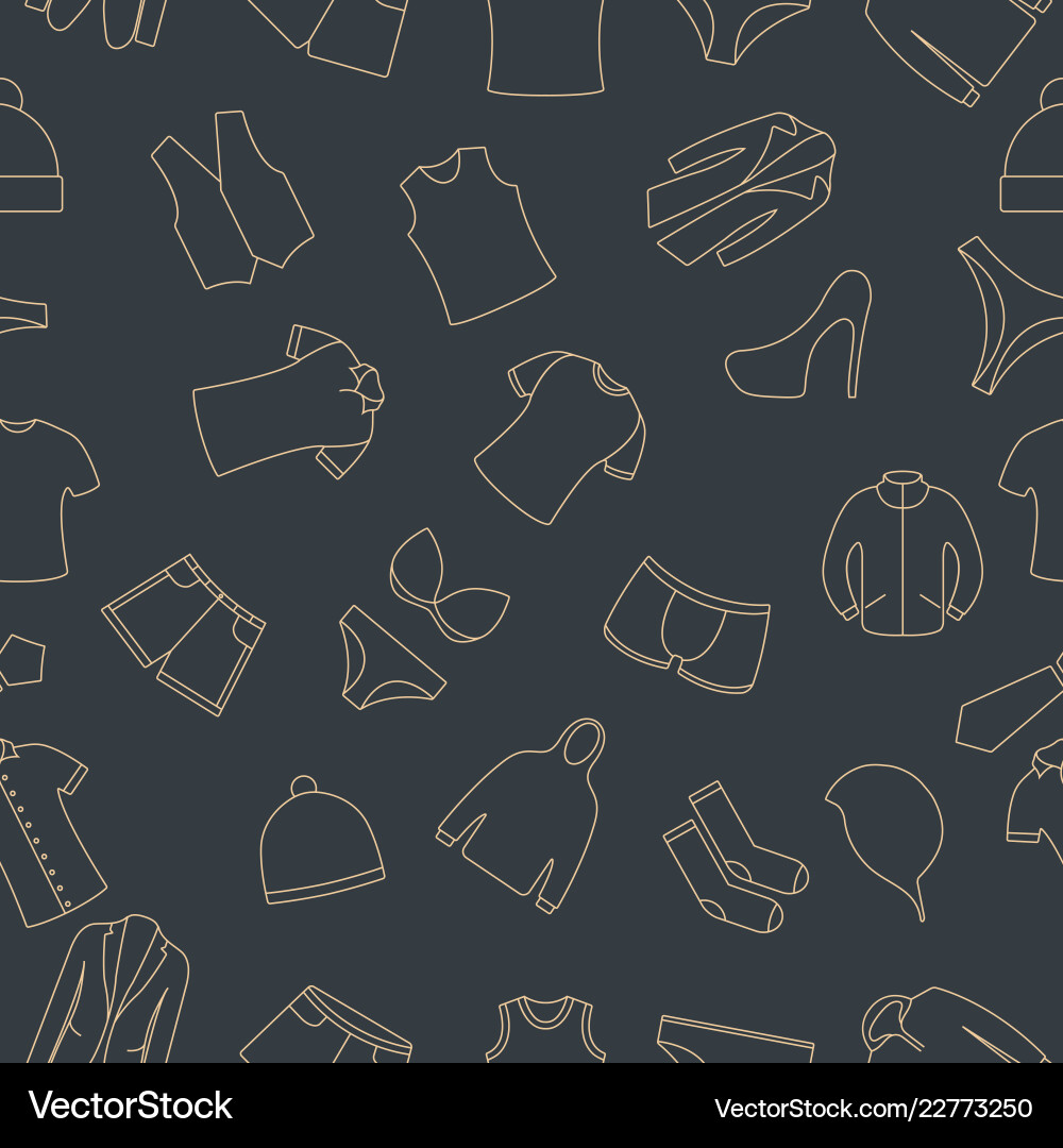 Seamless pattern from a set of clothes icons Seamless pattern from a set of clothes icons vector image