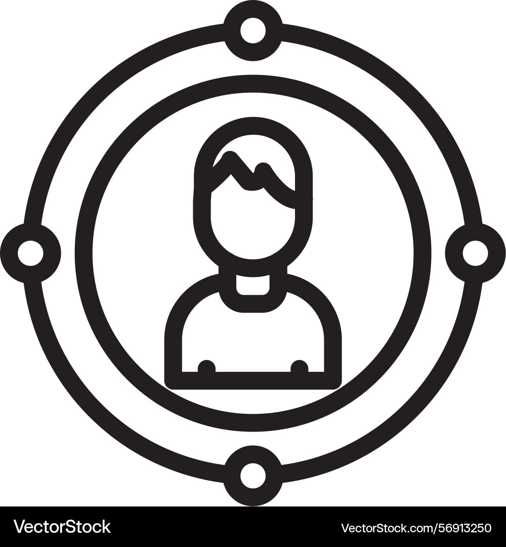 User linear style icon design Vector Image