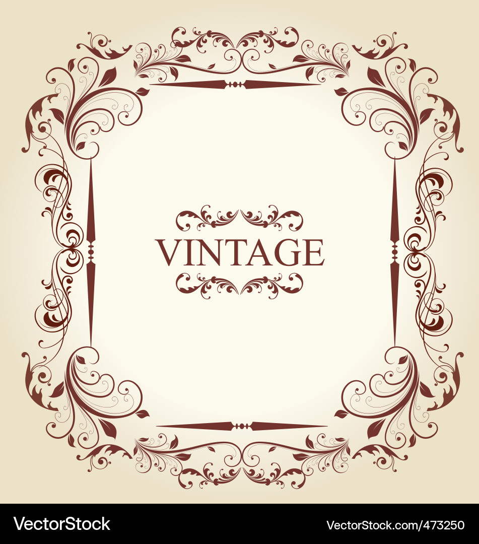 Vintage frame Royalty Free Vector Image - VectorStock