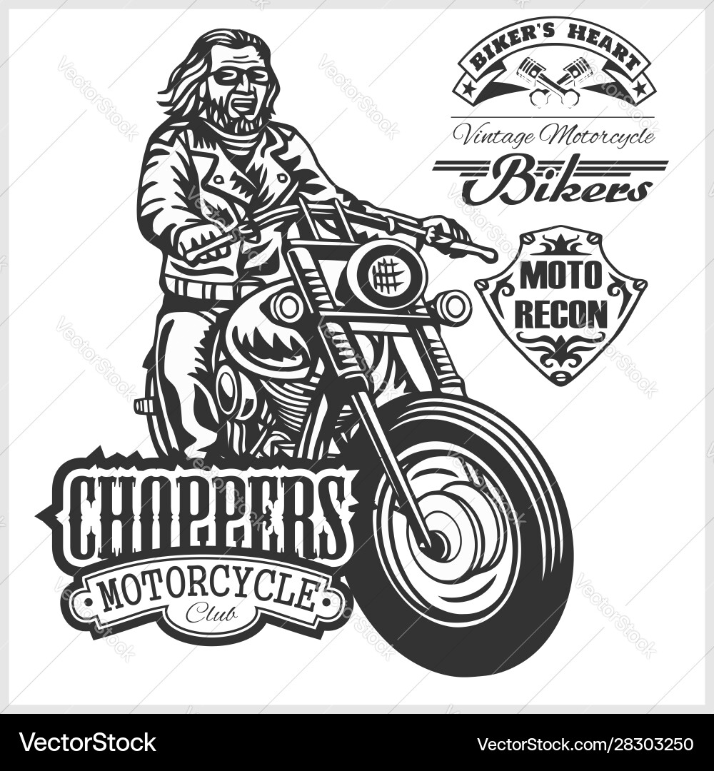 Vintage Motorcycle Club Badge Vector Image