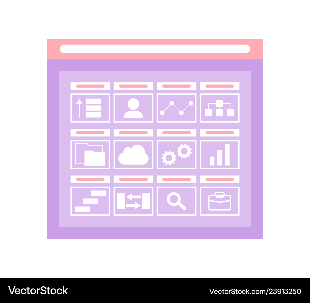 Web folder interface of opening storage Web folder interface of opening storage vector image