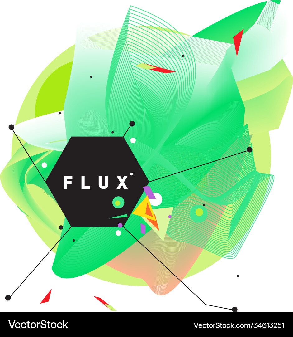 3d colorful wave background dynamic flux effect 3d colorful wave background dynamic flux effect vector image