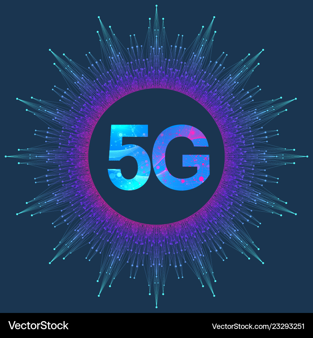 5g network wireless system and internet connection 5g network wireless system and internet connection vector image