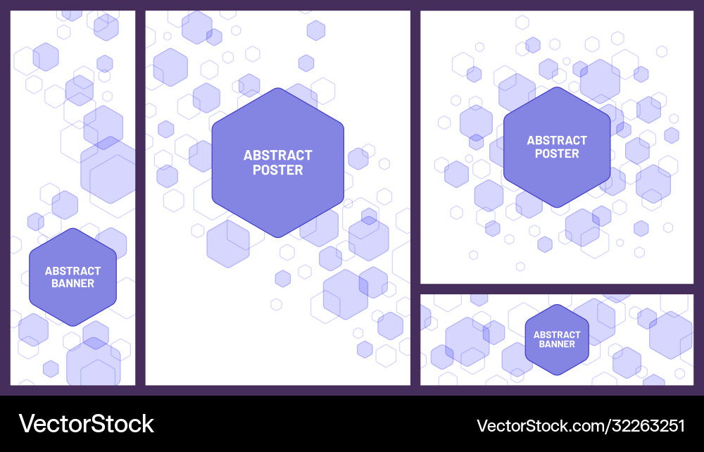 Abstract hexagonal structure banner hexagons Abstract hexagonal structure banner hexagons vector image