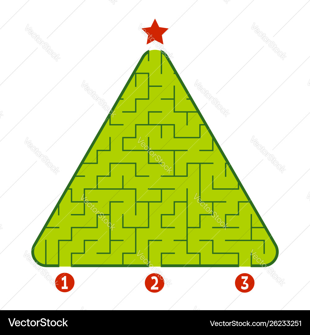 Abstract triangular labyrinth game for kids Abstract triangular labyrinth game for kids vector image