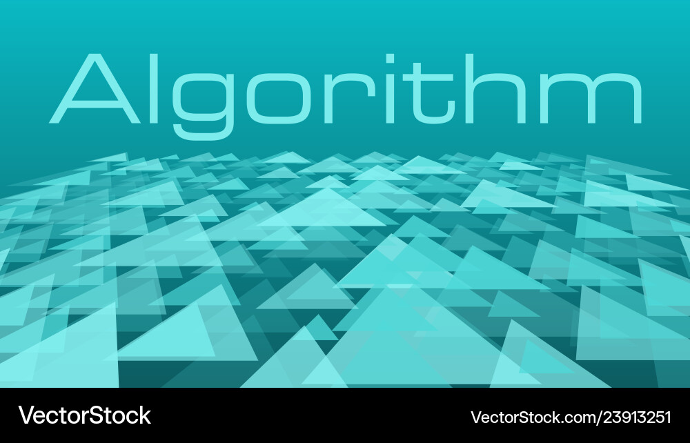 Algorithm concept triangles shapes abstraction Algorithm concept triangles shapes abstraction vector image