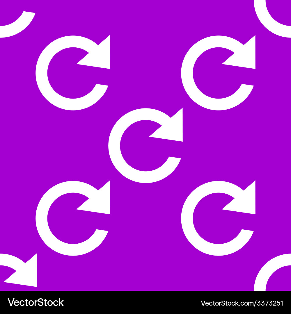 Arrow update web icon flat design seamless pattern Vector Image