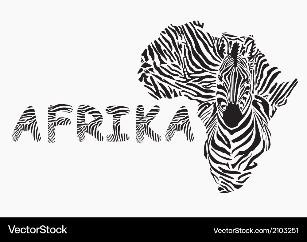 Background with zebra motif vector image