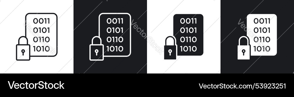 Binary lock icon Vector Image