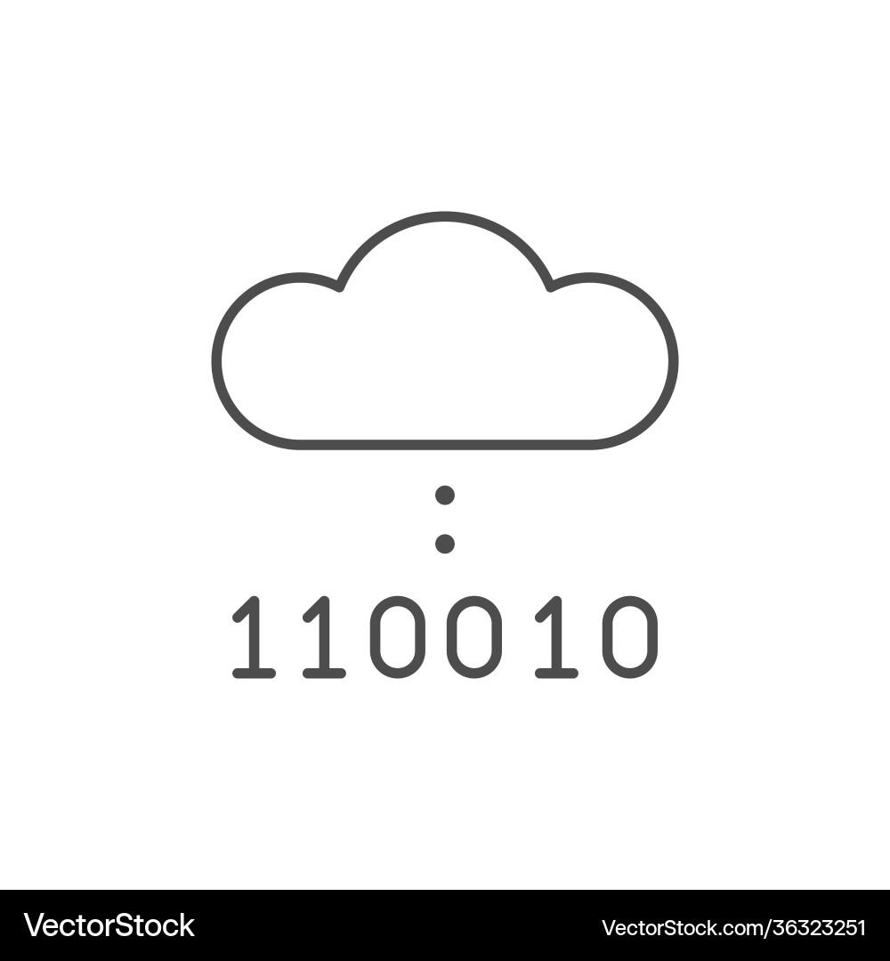Cloud computing line outline icon Cloud computing line outline icon vector image