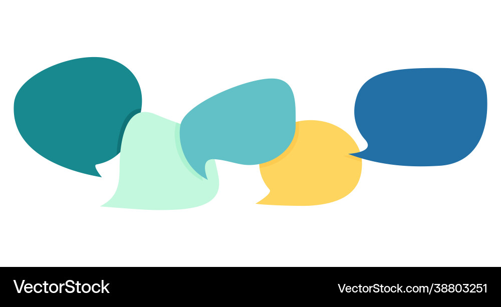 Collection colorful speech bubbles and dialog Collection colorful speech bubbles and dialog vector image