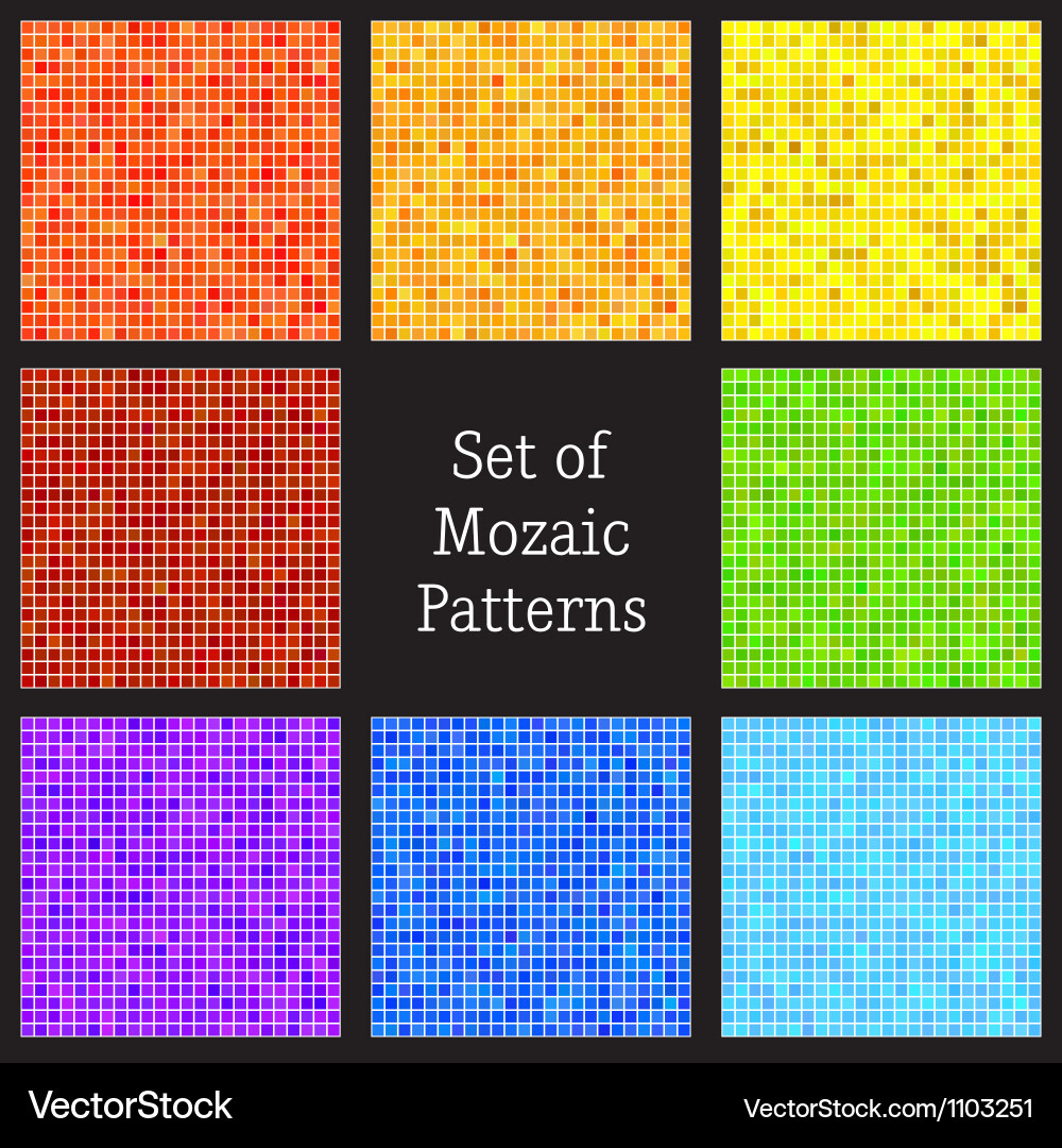 Colorful Mosaic Patterns vector image