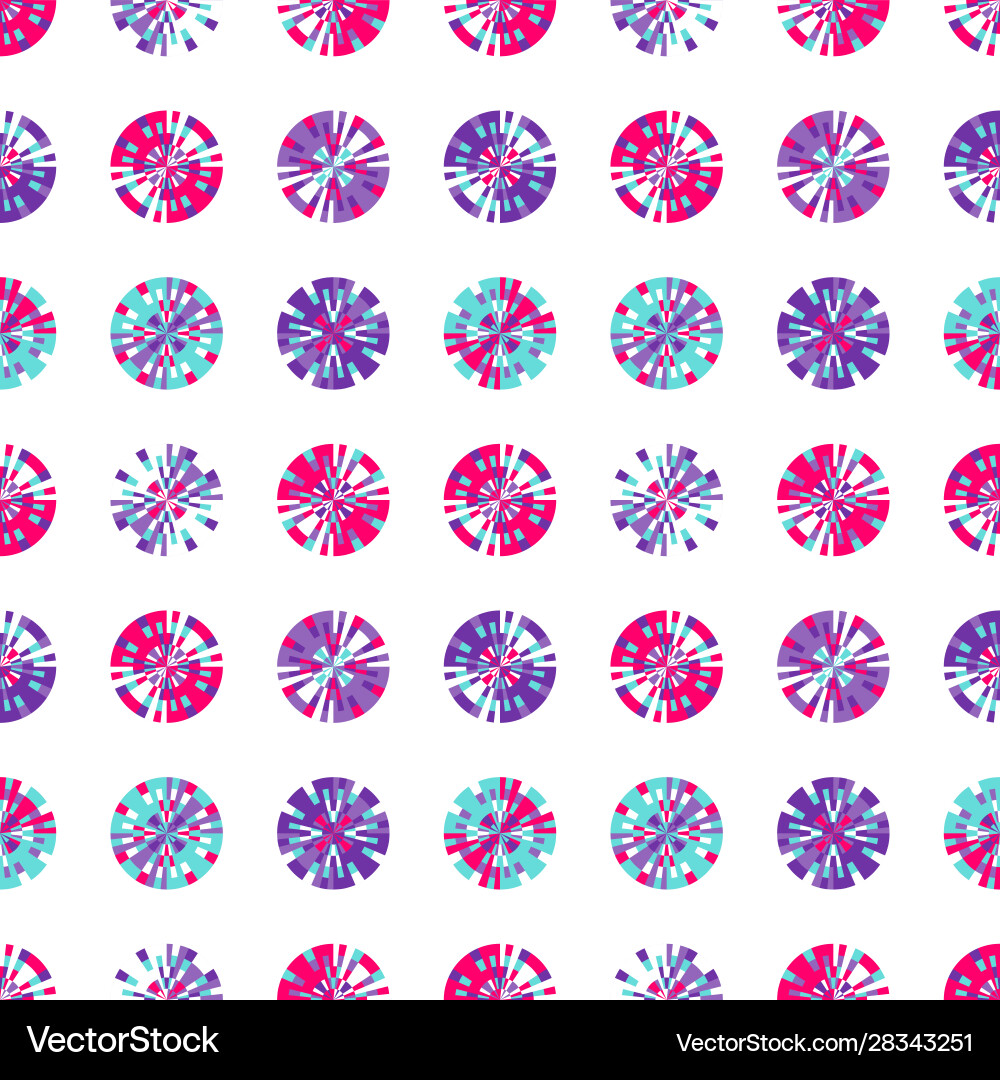 Creative digital pixels in circle form seamless Vector Image