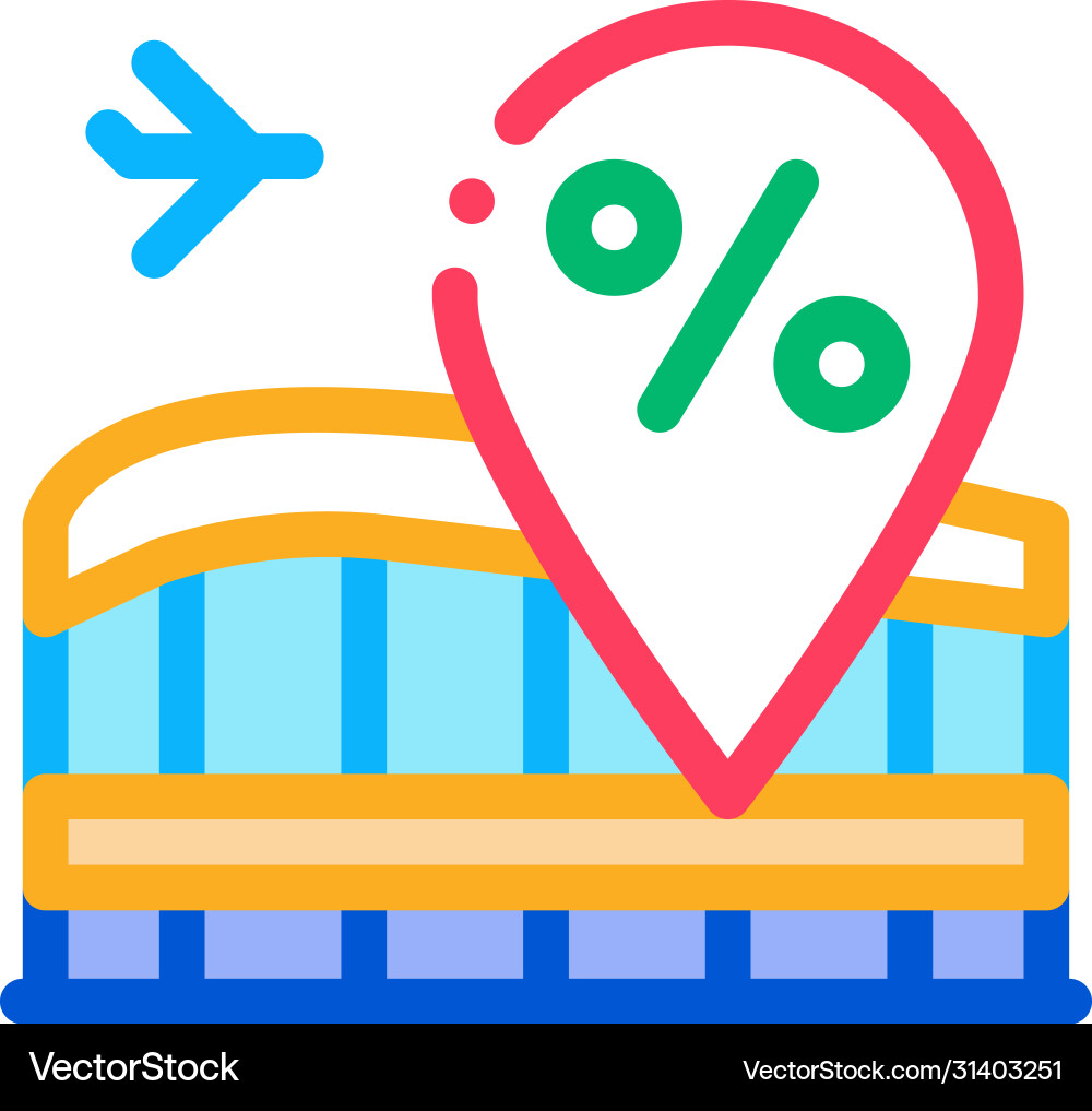 Duty free increase in percent icon outline Duty free increase in percent icon outline vector image