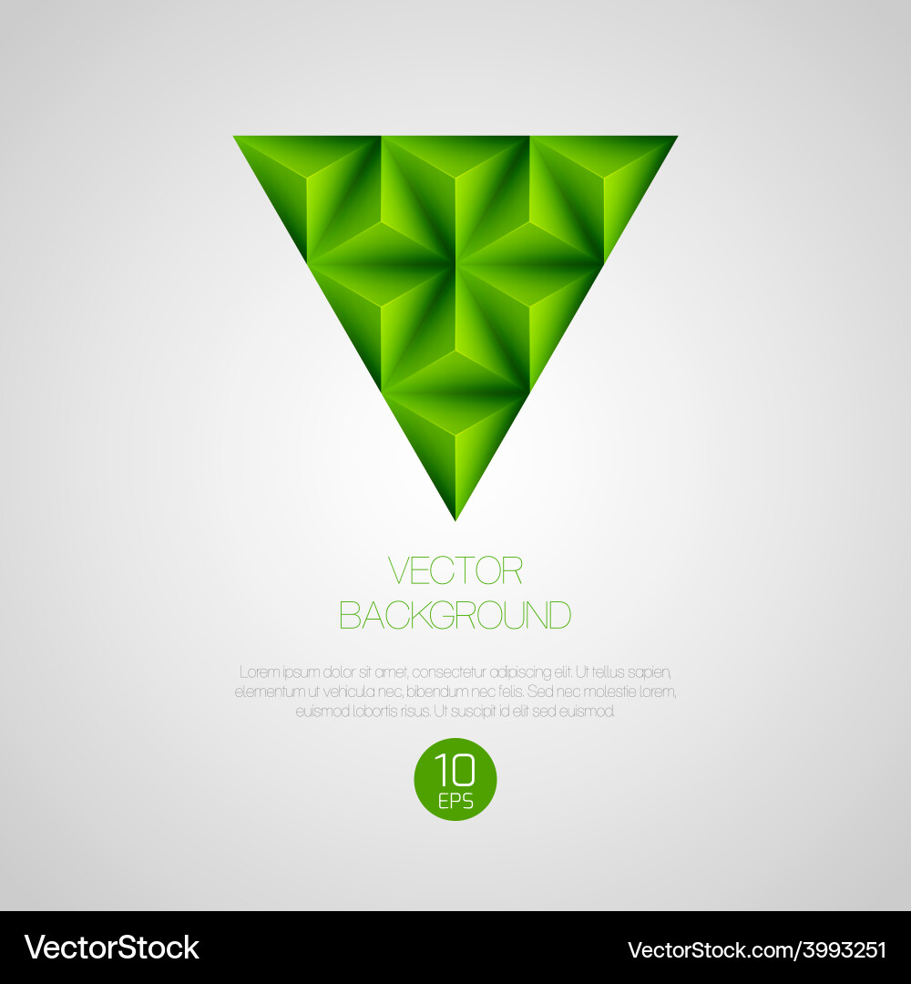 Dynamic 3D Triangular Background vector image