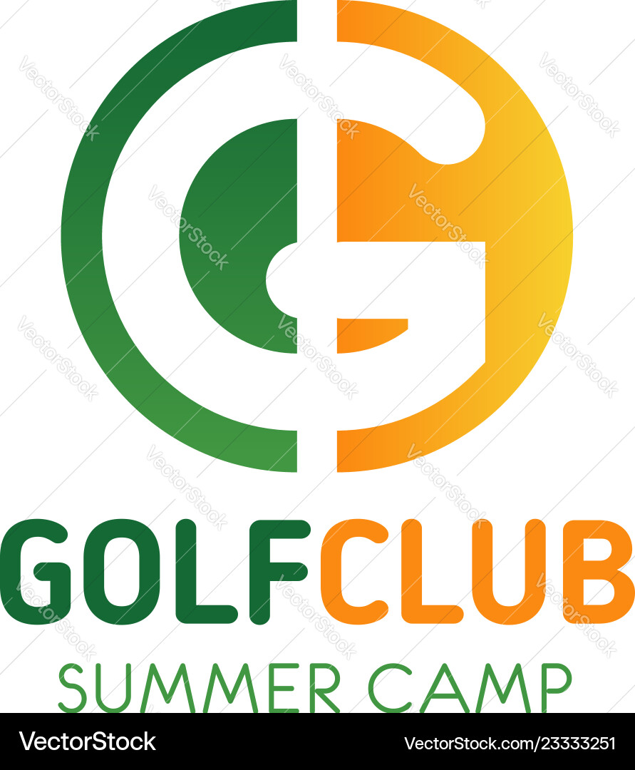 Golf club summer camp letter g icon Golf club summer camp letter g icon vector image