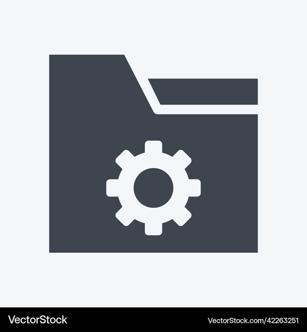 Icon folder settings suitable for user interface Icon folder settings suitable for user interface vector image
