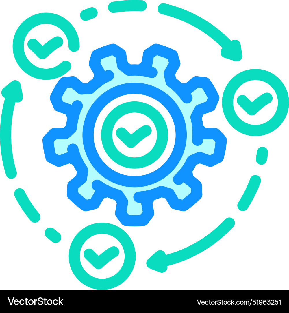 Implementation business process color icon Implementation business process color icon Vector Image