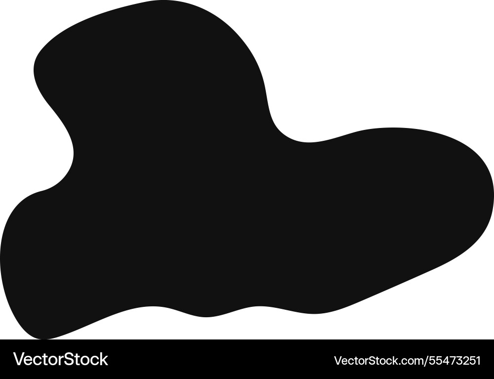Irregular abstract black shape with smooth curves Irregular abstract black shape with smooth curves vector image