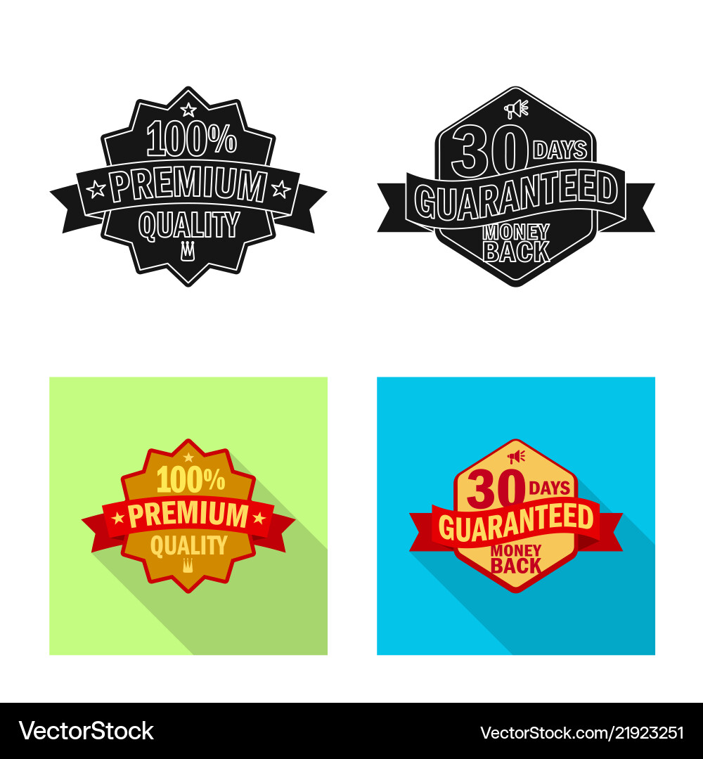 Isolated object of emblem and badge symbol set Vector Image