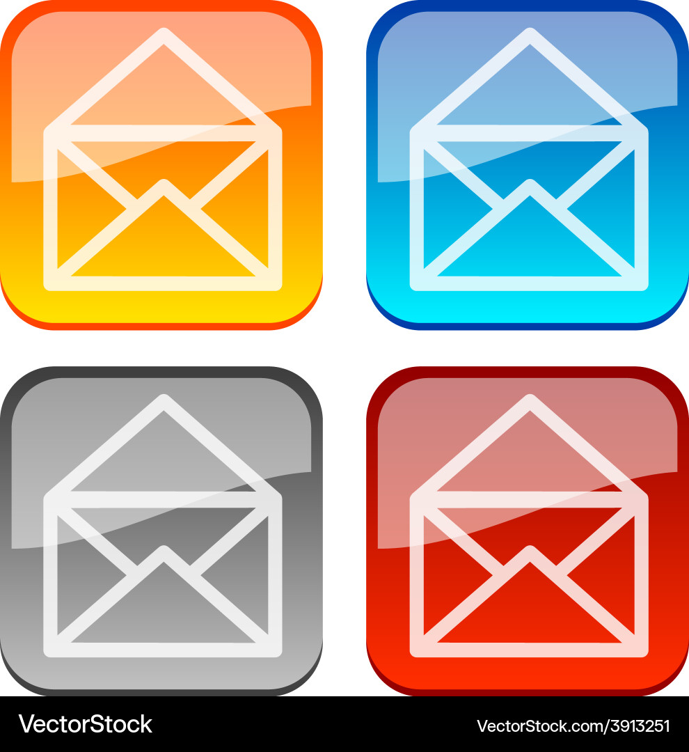 Mail buttons Vector Image