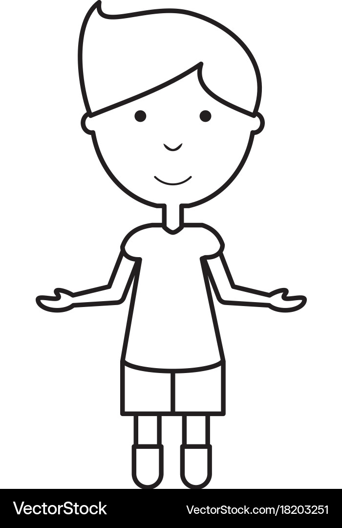 Man with open arms vector image