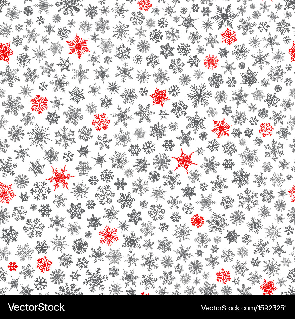 Red and Black Snowflake Pattern vector image