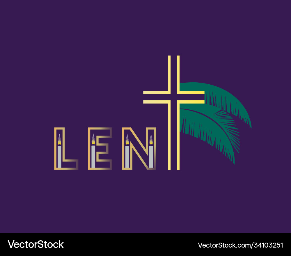 Religious lent symbols flat background Religious lent symbols flat background vector image