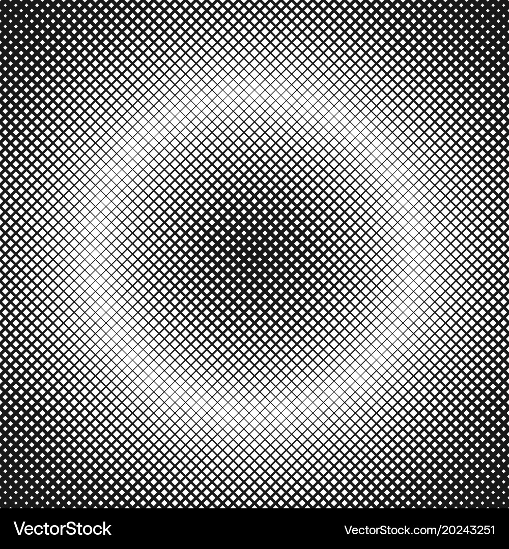 Retro halftone square pattern background design vector image
