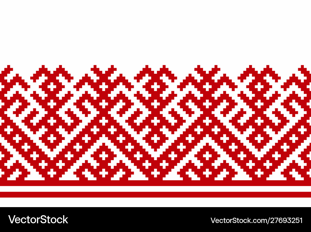 Russian Embroidery Pattern - Slavic Ornament Vector Image
