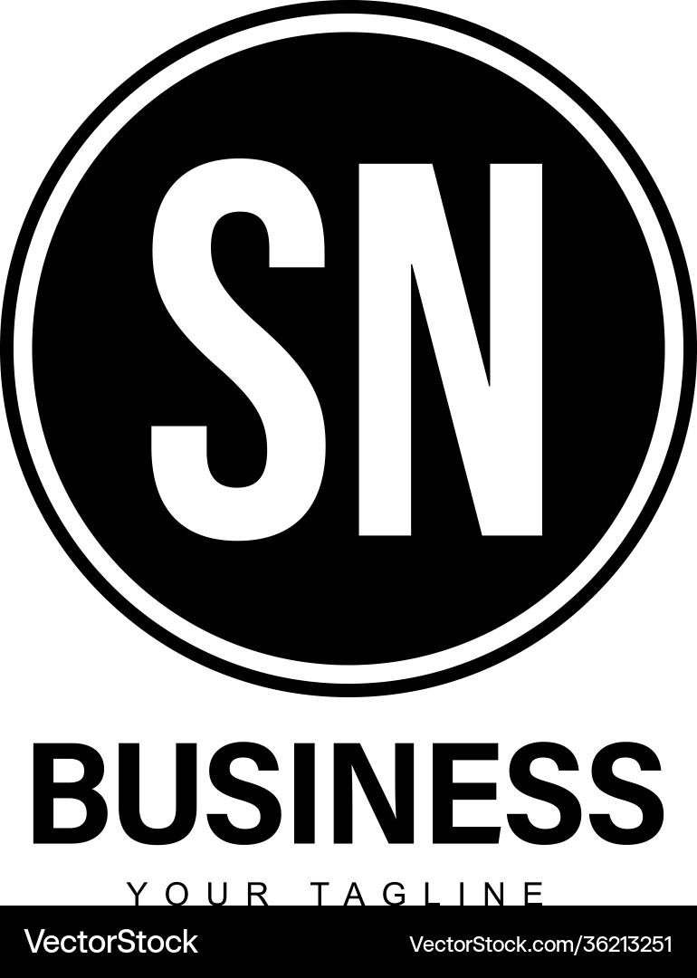 Sn initial a logo design with abstract style Sn initial a logo design with abstract style vector image