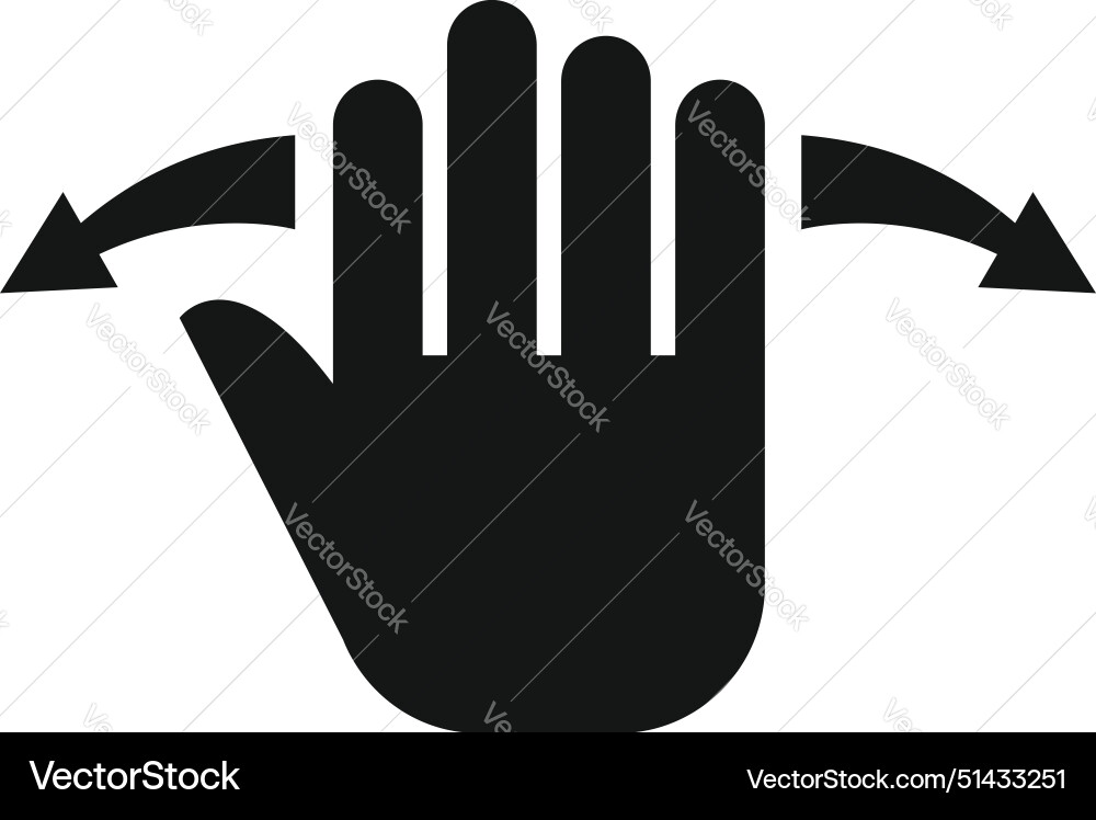 Swipe gesture icon for touchscreen interface Swipe gesture icon for touchscreen interface vector image