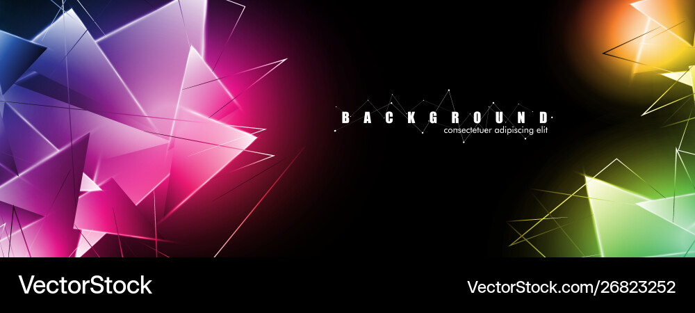 Abstract background with glowing triangles Abstract background with glowing triangles vector image