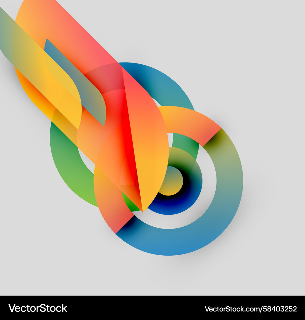 Abstract colorful ribbons intertwine creating Vector Image