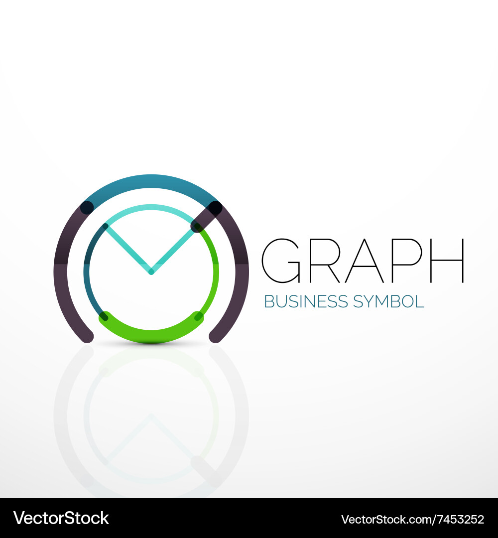 Abstract logo idea linear chart or graph Vector Image