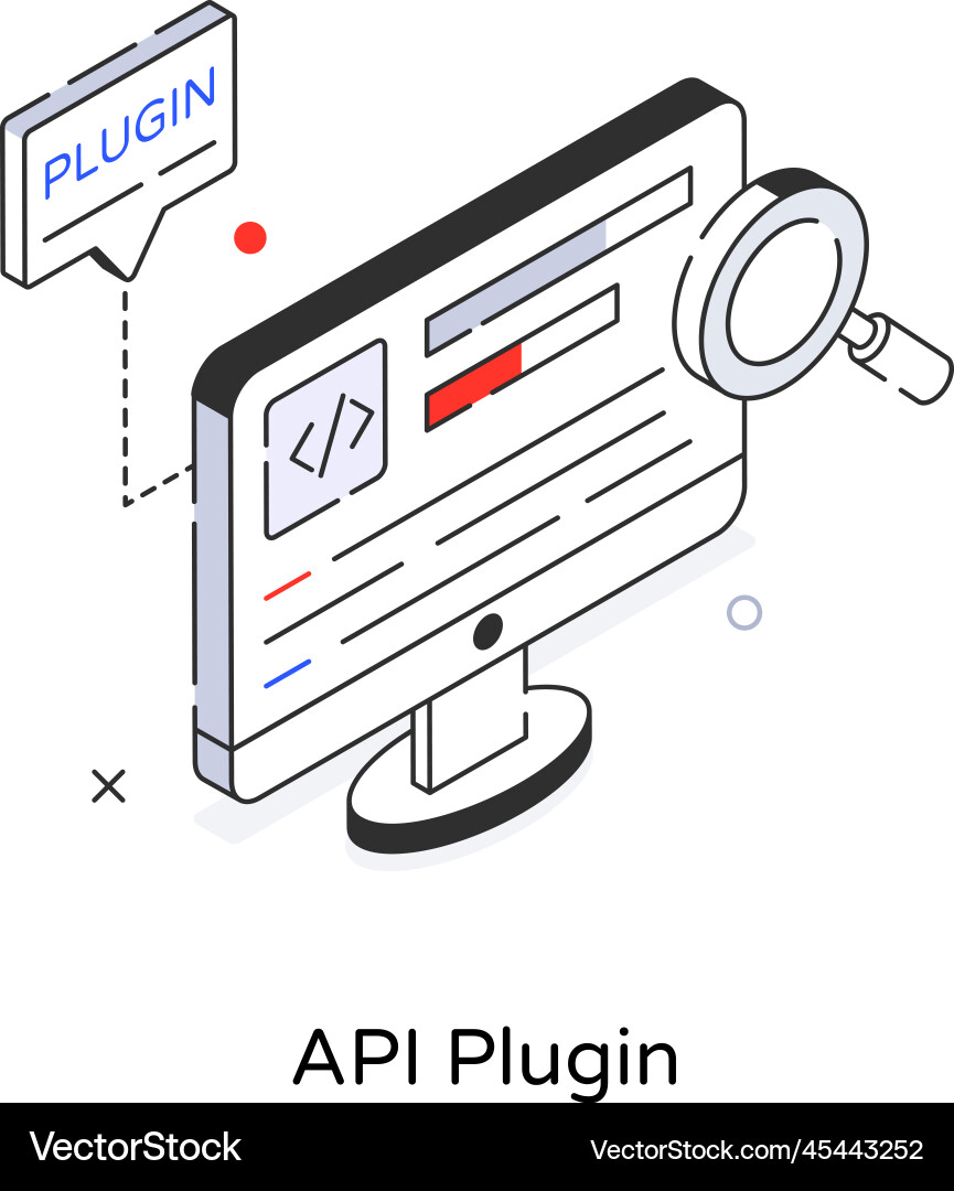 Api plugin Vector Image