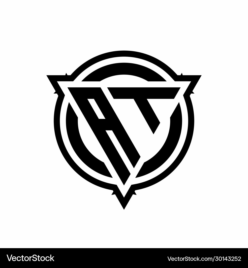 Ax logo with triangle shape and circle Vector Image