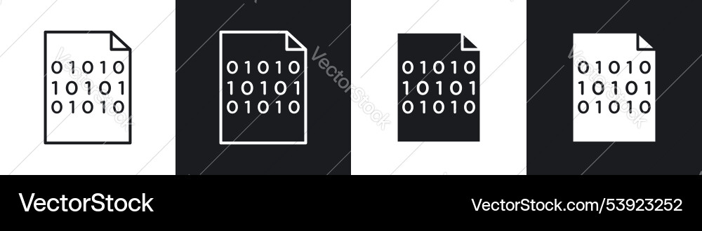 Binary code icon vector image