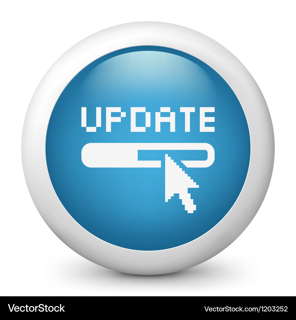 Blue Pointer Icon - Update Notification vector image