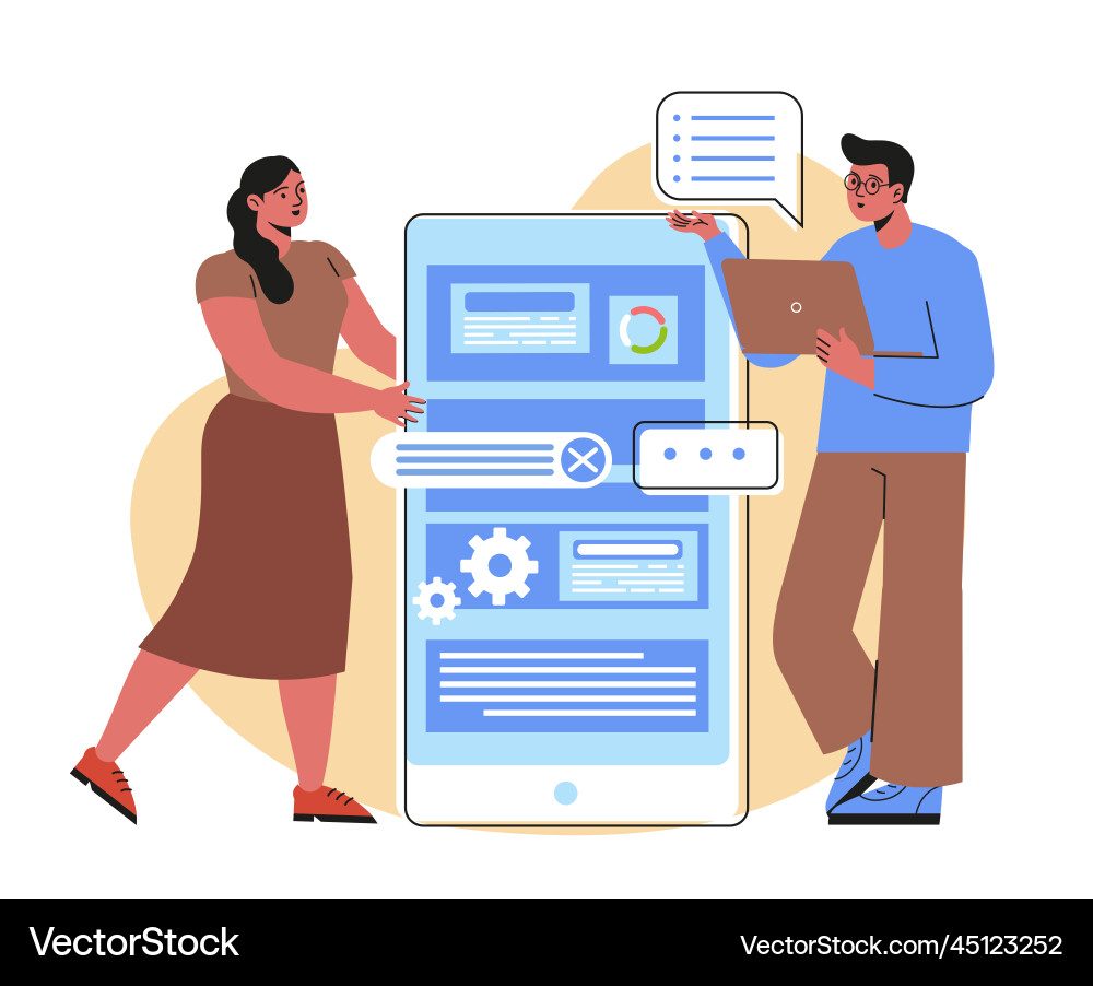 Concept of software development Concept of software development vector image
