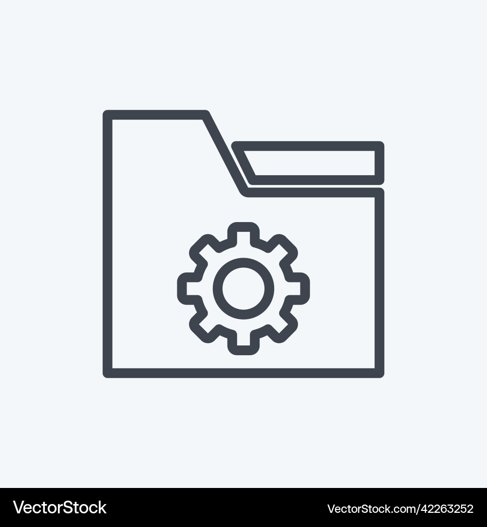 Icon folder settings suitable for user interface Icon folder settings suitable for user interface vector image