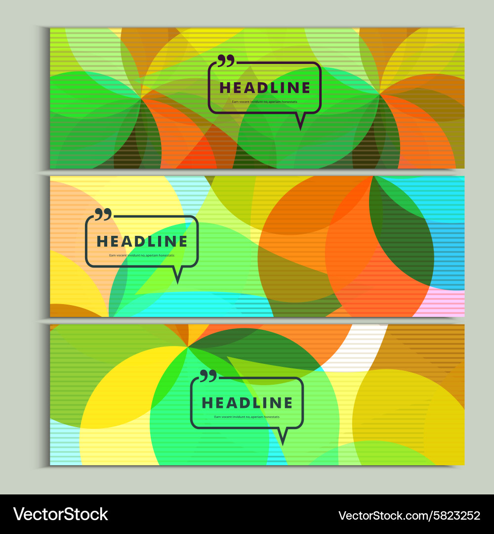 Set of 3 covers with abstract patterns Vector Image