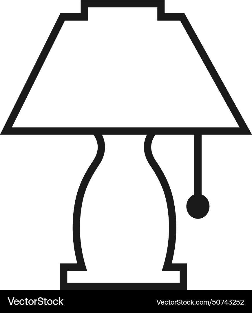 Tischlampe Linie Icon Nachtlicht Symbol Tischlampe Linie Icon Nachtlicht Symbol vektorbild