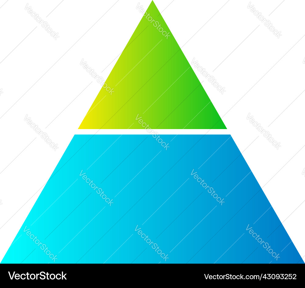 Triangle pyramid chart graph icon series Triangle pyramid chart graph icon series Vector Image