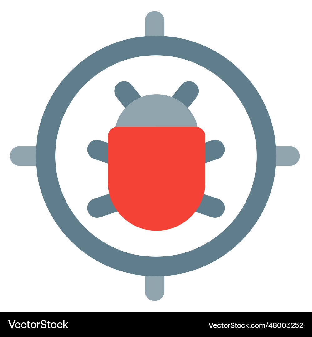 Virus identification software installed in system vector image