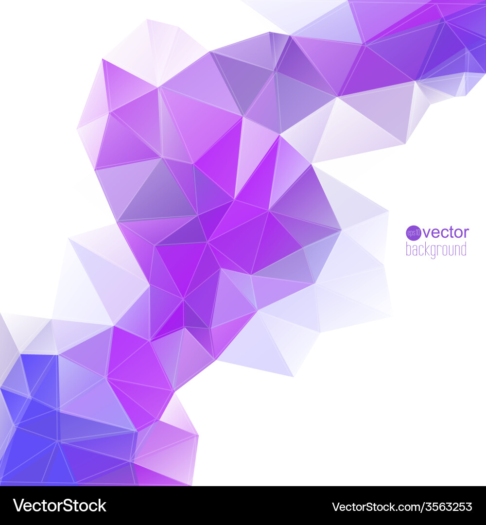 Abstract background with triangles and polygon vector image