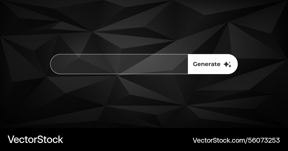 Ai interface with search bar and generate Vector Image