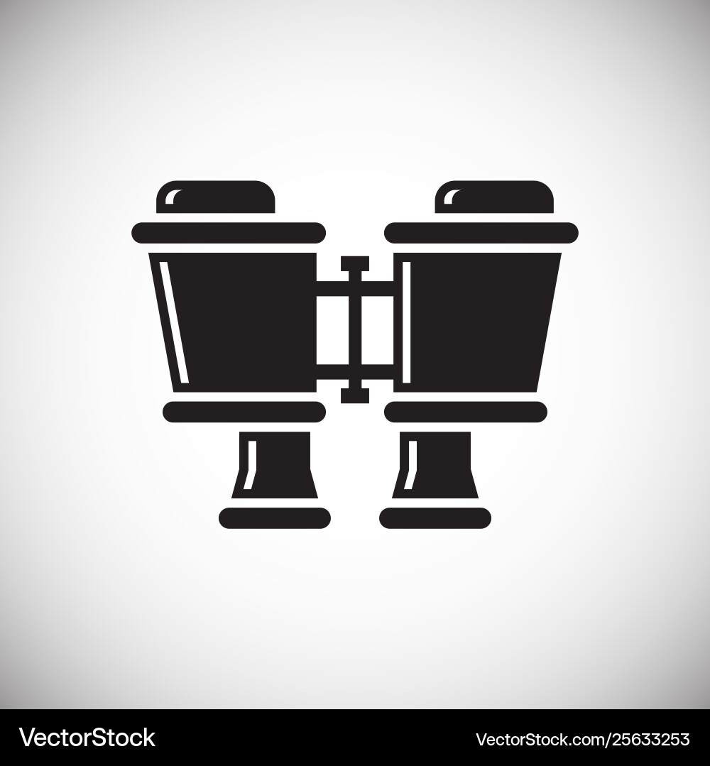 Binocular icon on background for graphic and web Binocular icon on background for graphic and web vector image